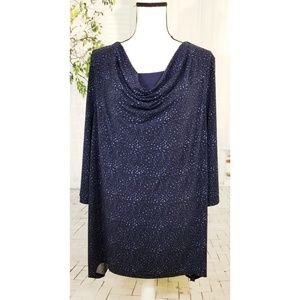 Maggie Barnes Tunic Top blue plus size 18W 20W